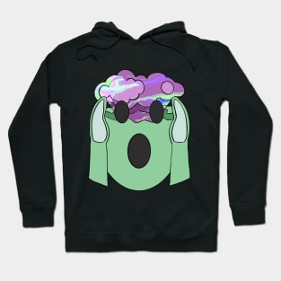 Mind Blown Emoji Trippy Melt Fluid Art Hoodie